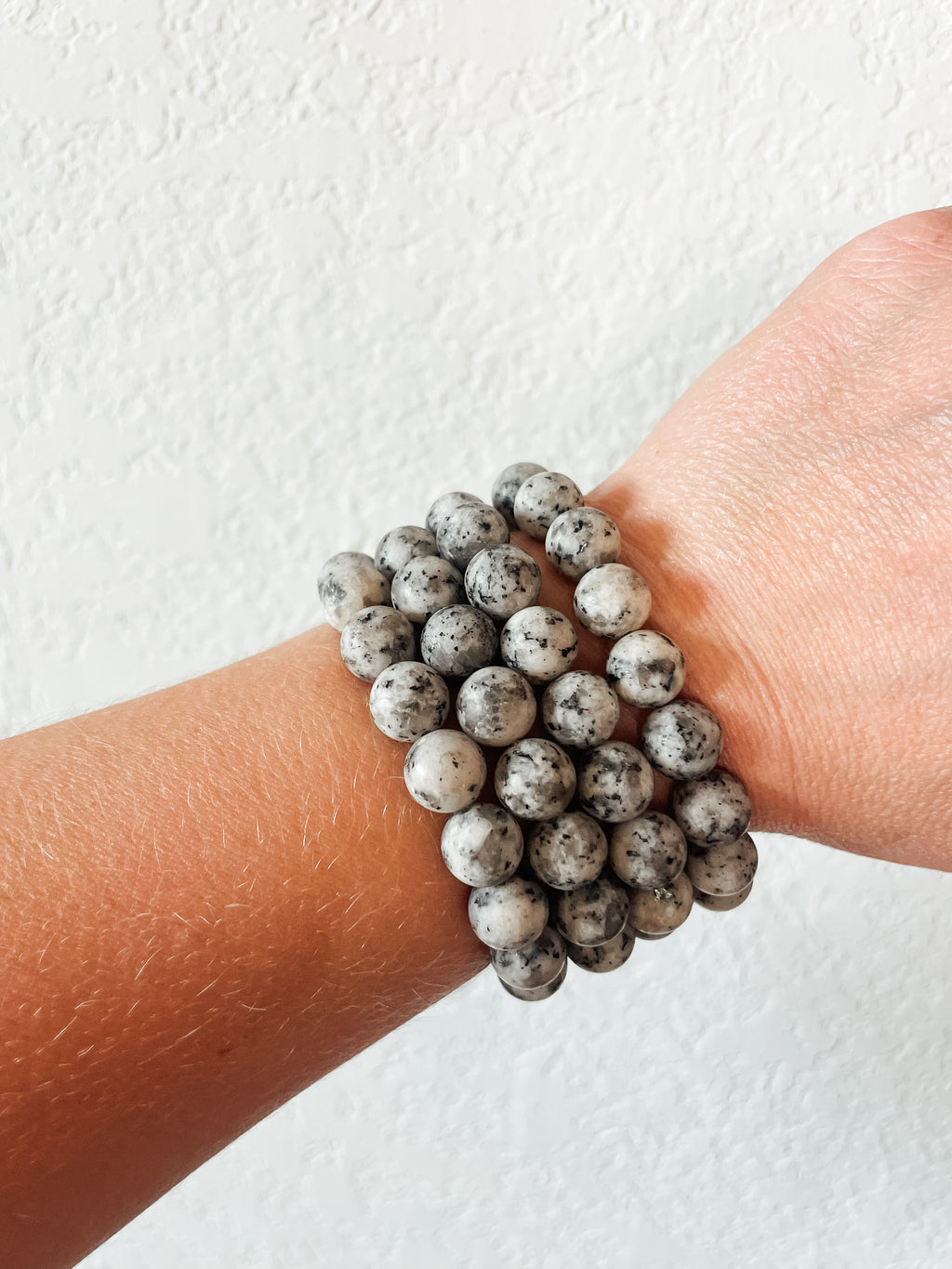 Grey and Black Gemstone Bracelet