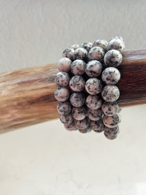 Grey and Black Gemstone Bracelet