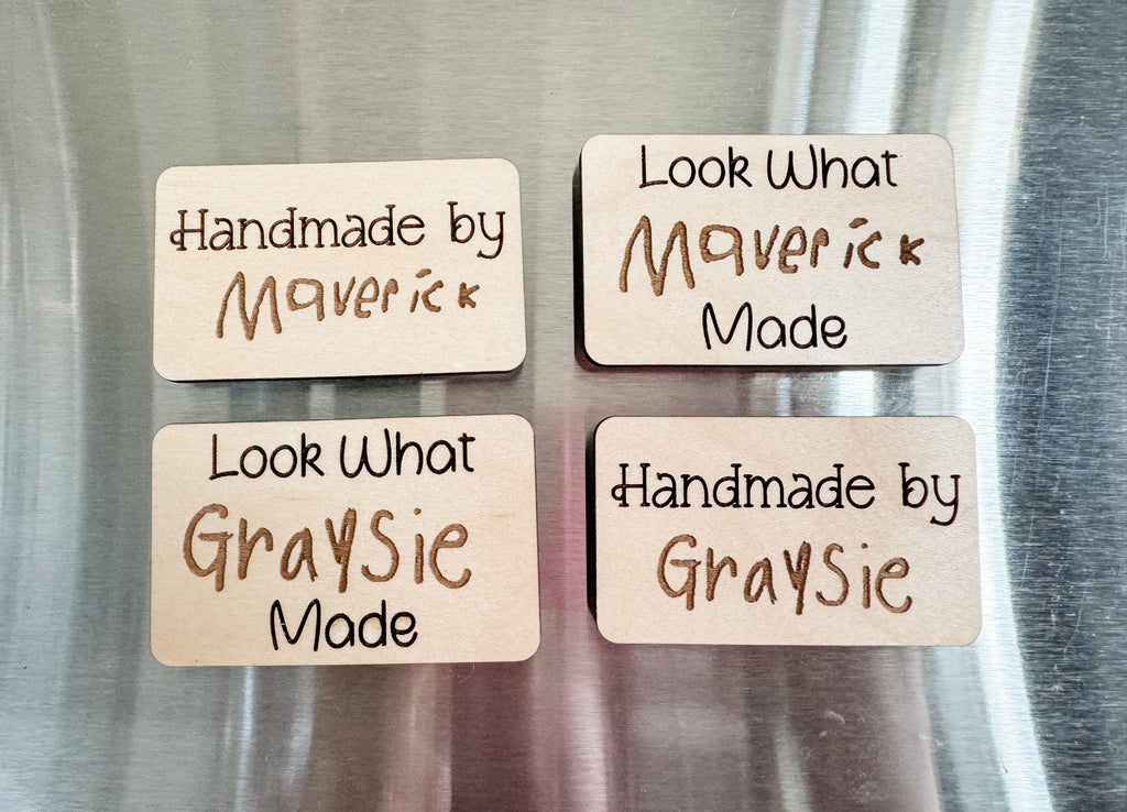 2 Pack Custom Name Engraved Magnets