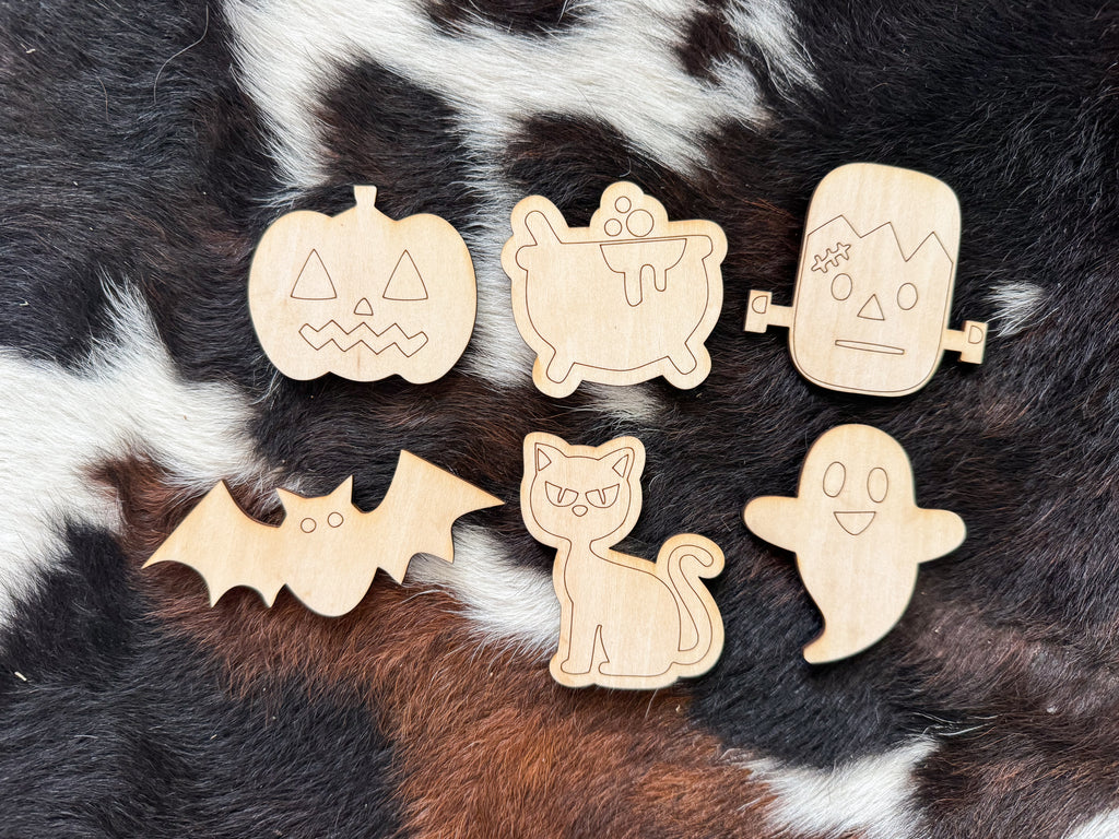 6 Pack Mini Halloween Magnets (Magnets already included on back)