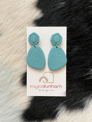 Turquoise Textured Dangles